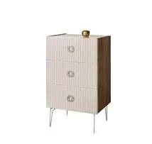 Комод Bogemia Woodline Fi (Слоновая кость) (Lakobel/Хром) БМКМ-1