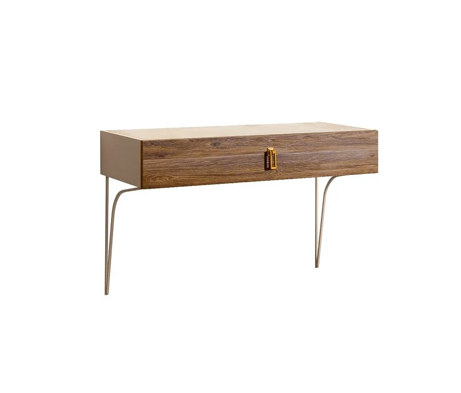 Стол туалетный (консоль) Bogemia Wood Fa (Ваниль) (Novabuk/Золото) БМСТ-1(Wo)