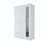 БРИМНЭС / СИРИУС Шкаф ИКЕА / IKEA комбинированный 3 двери и 1 ящик белый | изображение 3