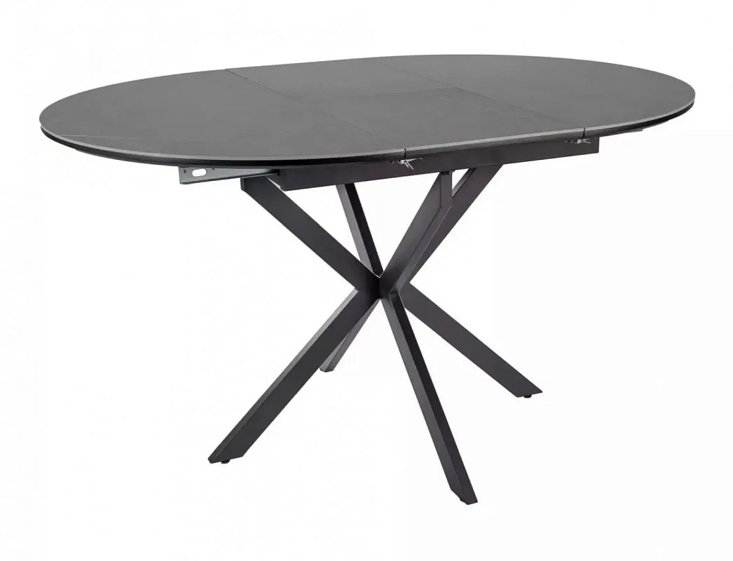 Стол обеденный Signal GASTON Ceramic 100 раскладной (серый/черный мат)