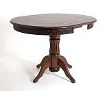 Стол Милорд (90х120 + юбка) т.орех+патина черный | изображение 2