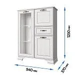 Тумба Тиффани 1V2D1S вудлайн кремовый - Выставка Балашиха | изображение 2