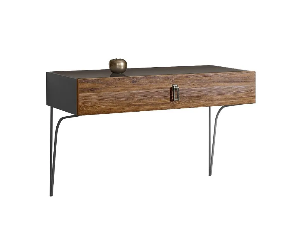 Стол туалетный (консоль) Bogemia Wood Fa (Серый) (Lakobel/Хром) БМСТ-1(Wo)