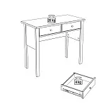 Стол туалетный Сага, 92х45, белый/ясень | изображение 10