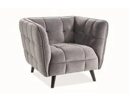 Кресло Signal CASTELLO 1 Velvet Bluvel 14 (серый)