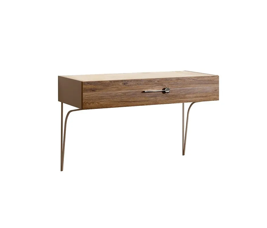 Стол туалетный (консоль) Bogemia Wood Wo (Мокка) (Novabuk/Хром) БМСТ-1(Wo)