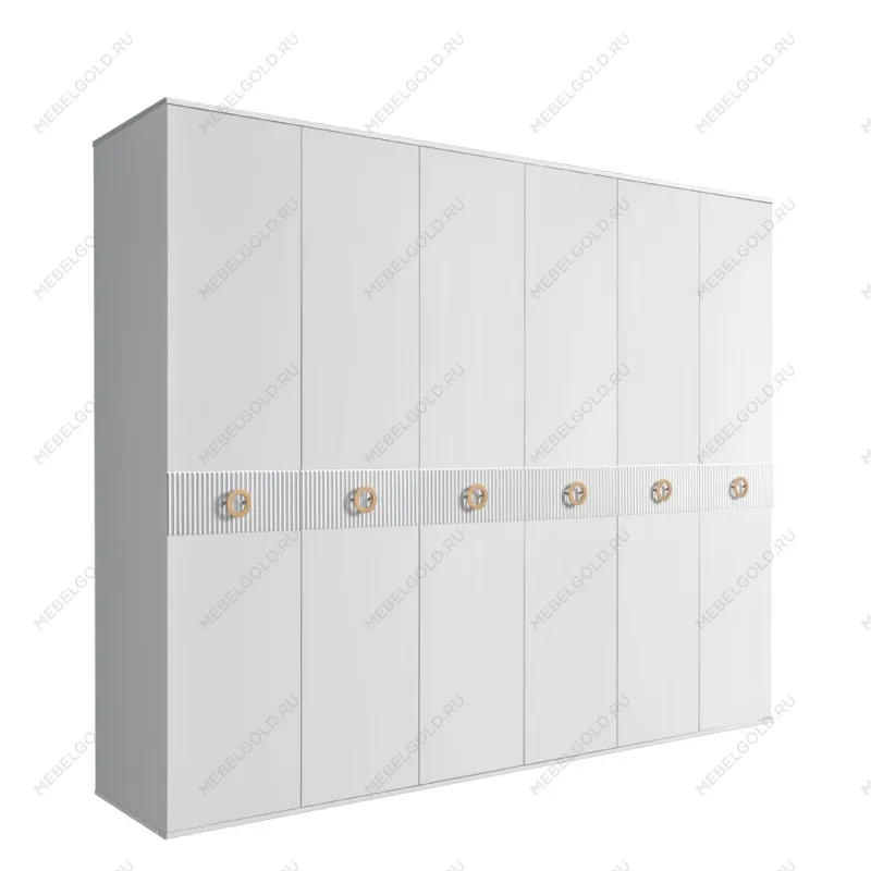 Шкаф 6-ти дв. Bogemia Fillini (Белый/Золото) БМШ2/6(Fi)