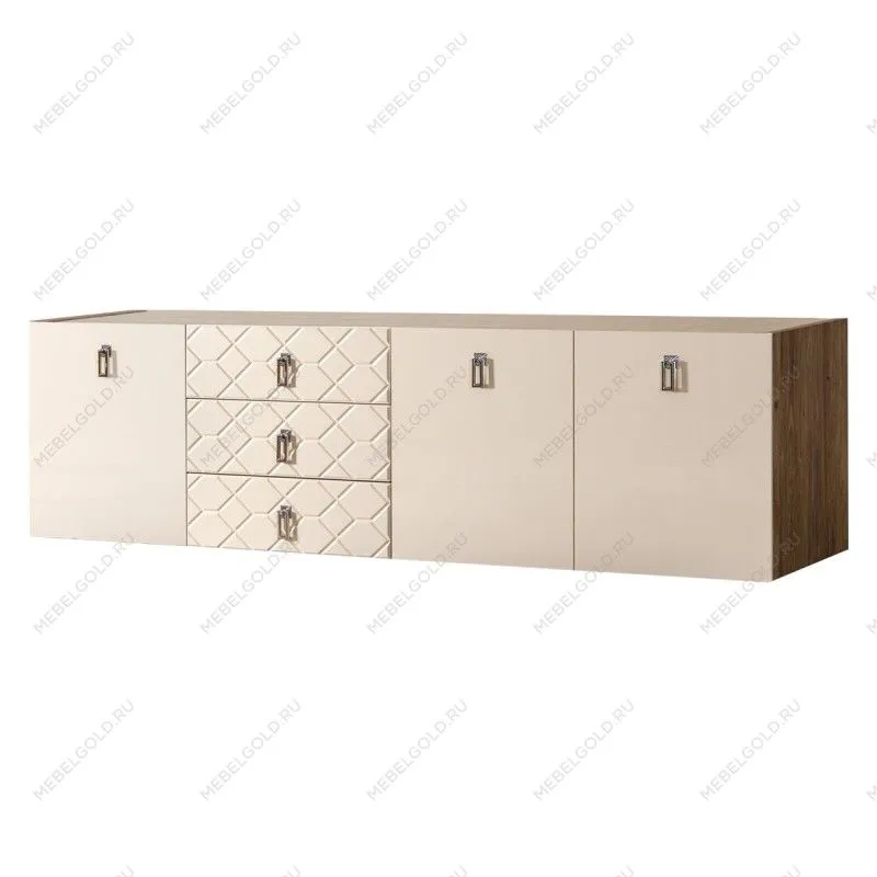 Комод 2.1м Bogemia Woodline Fly Fa (Слоновая кость) (Novabuk/Хром) БМКМ-5