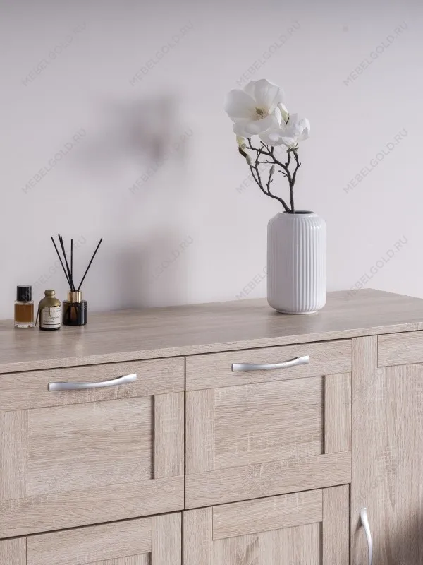 Тумба Сириус, 4 двери и 2 ящика, 156х41х95 см, дуб сонома | изображение 3