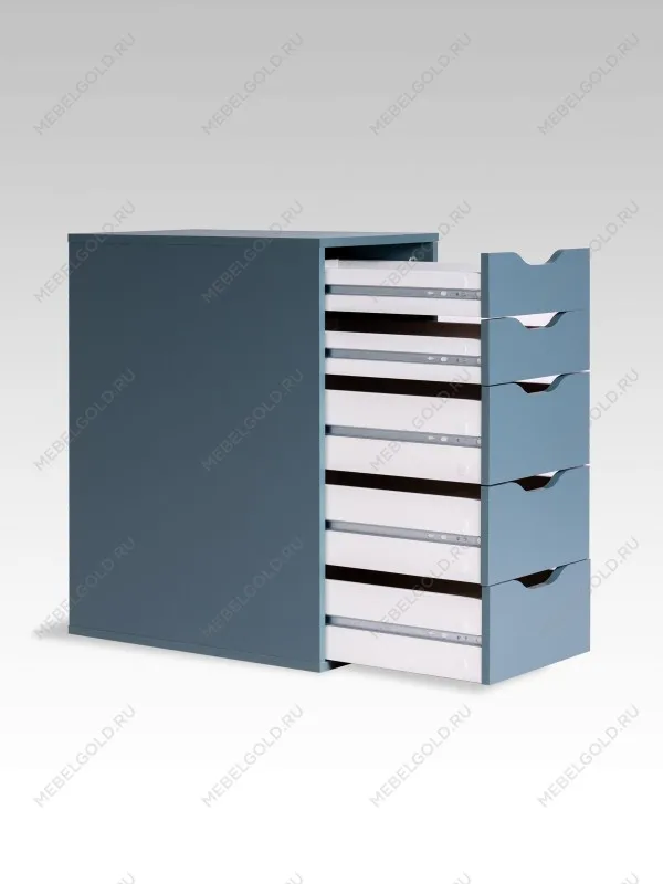 Комод Ингар, 5 ящиков, 36x71x53 см, серо-бирюзовый | изображение 6