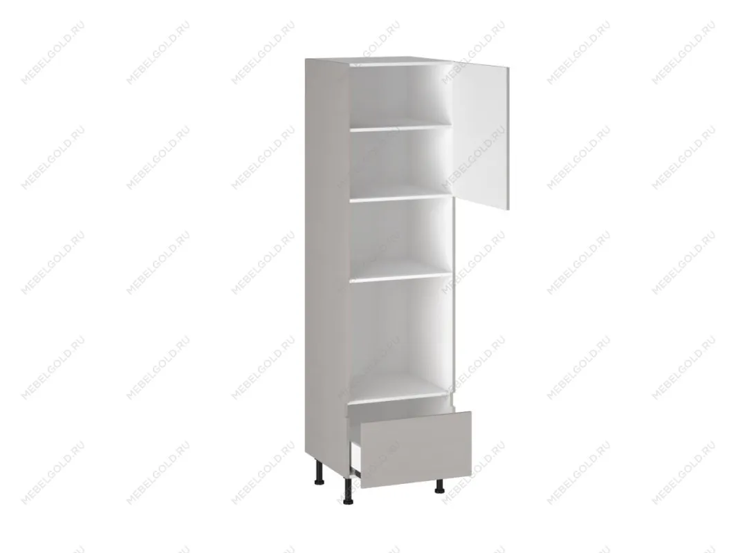 Шкаф-пенал П-1 бока МДФ, Виста (600*586*2216) Экокожа Бежевый, 26465 | изображение 1