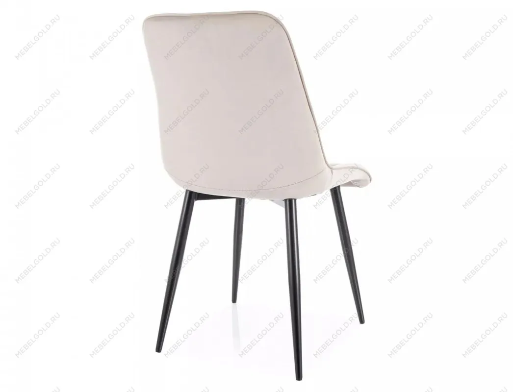 Стул кухонный Signal CHIC Velvet Bluvel 30 (светло-бежевый/черный) | изображение 2