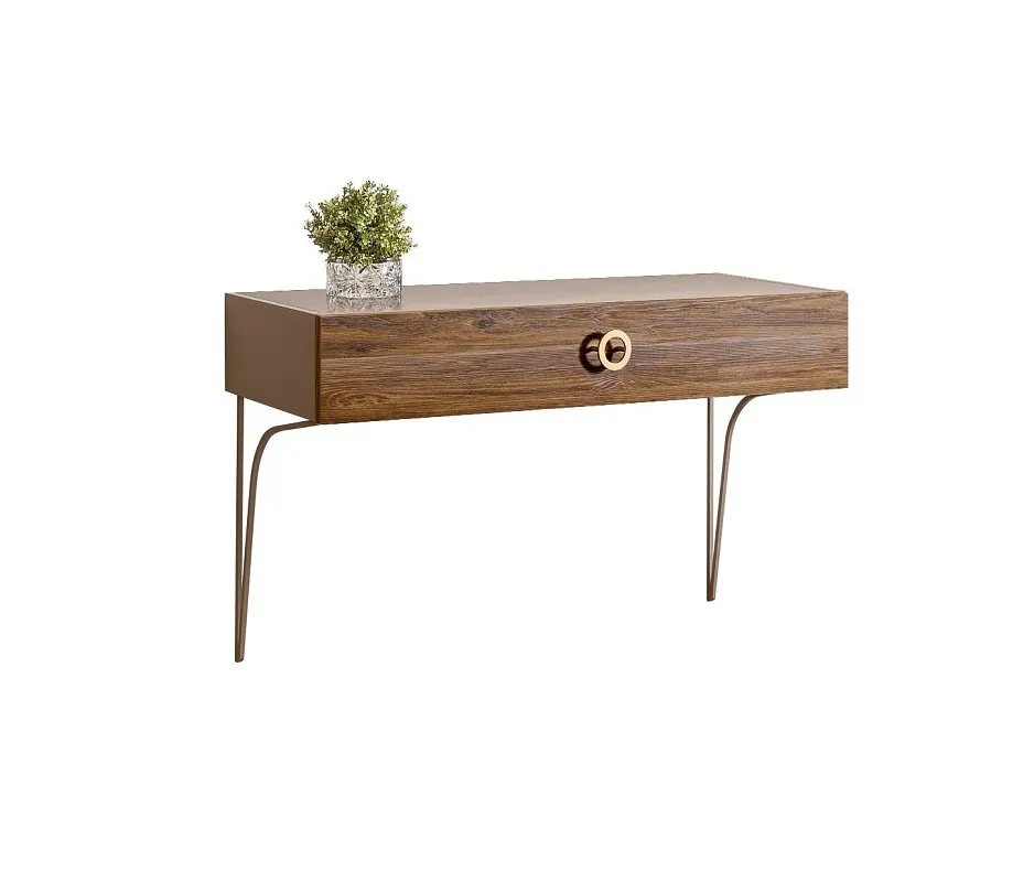 Стол туалетный (консоль) Bogemia Wood Fi (Мокка) (Lakobel/Золото) БМСТ-1(Wo)