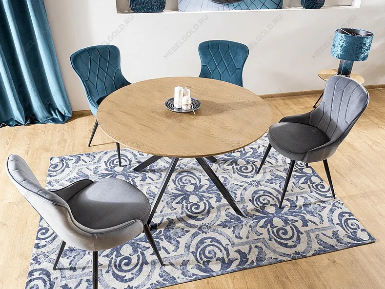 Стол обеденный Signal ASTER 120 (дуб/черный) | изображение 2