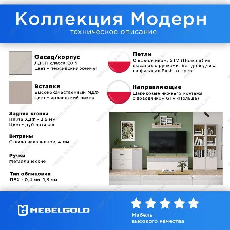 Полка навесная Модерн T | изображение 2