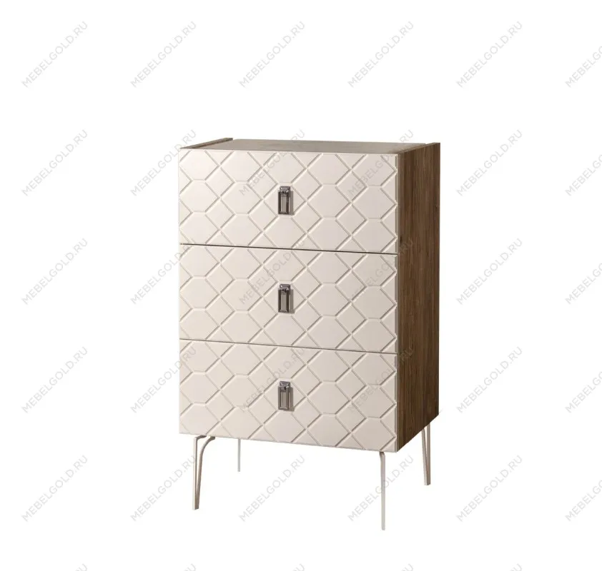 Комод Bogemia Woodline Fa (Слоновая кость) (Novabuk/Хром) БМКМ-1