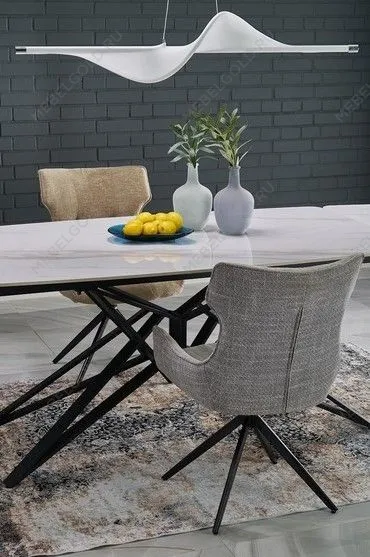 Стул кухонный Halmar K573 поворотный (бежевый/черный) | изображение 6