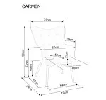 Кресло Signal CARMEN Raven 30 (темно-бежевый/черный мат) | изображение 4