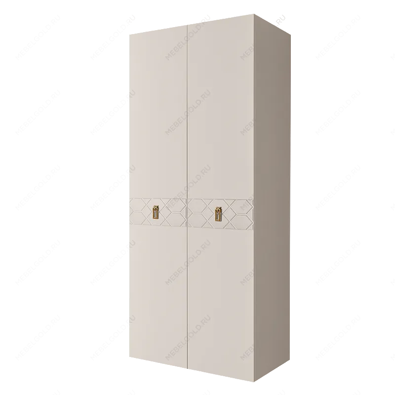 Шкаф 2-х дверный Bogemia Farfalle (Слоновая кость/Золото) БМШ2/2(Fa)