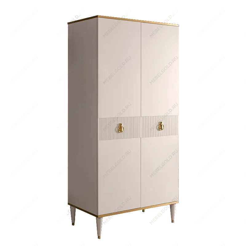 Шкаф-пенал Римини СОЛО (Слоновая кость/Золото) РМП-2(s)