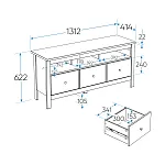 САГА тумба 3 ящика белая | изображение 3