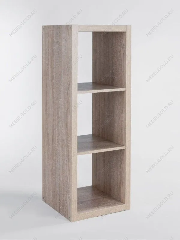 Стеллаж Фора, 3 полки, 112х42х38 см, дуб беленый | изображение 3