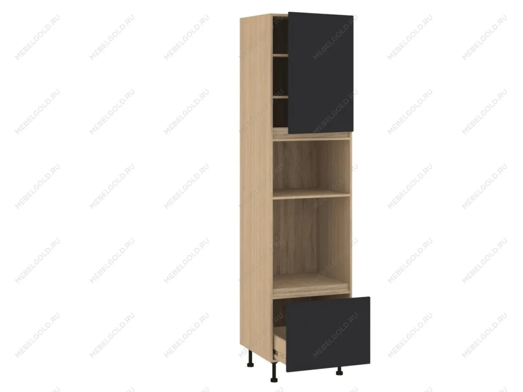 Пенал П-1В, Женева (600*586*2456) Дуб Палермо/Синий матовый, 22539 | изображение 1