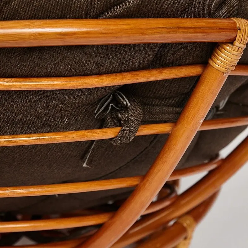 Кресло Papasan с подушкой Коньяк, ткань | изображение 3