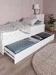 Кровать раздвижная Сириус, с ящиками, 90х200/180х200 см, белая | изображение 6