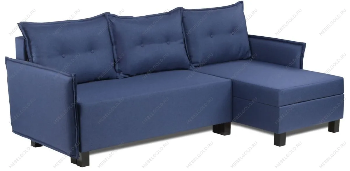 Диван-кровать угловой КИРКАС, 217х90х77 см, синий | изображение 2
