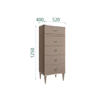 Комод узкий с планкой Римини СОЛО (Мокка/Серебро) РМКМ-2(s)