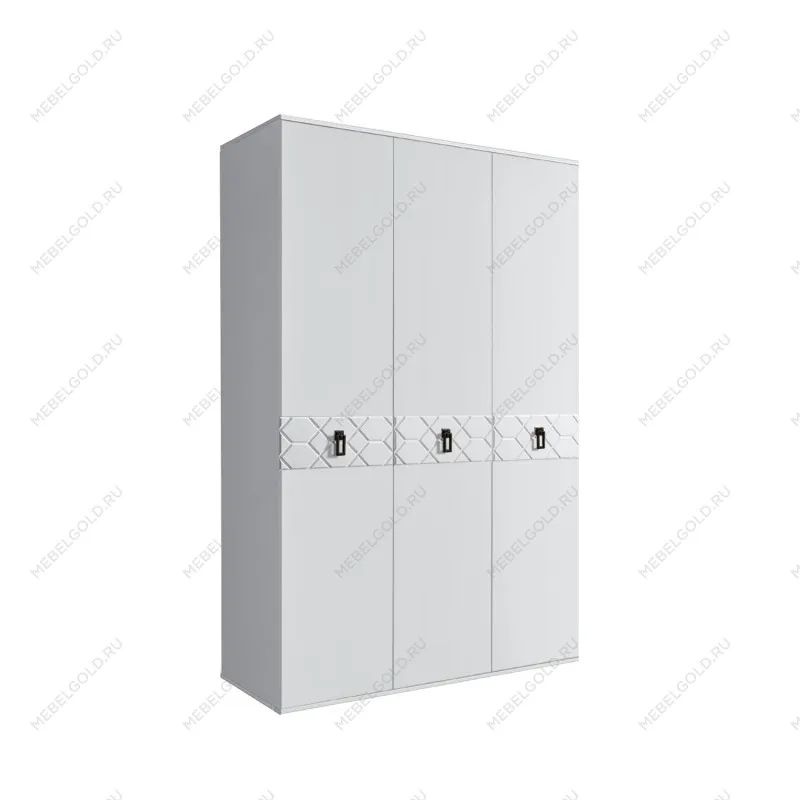 Шкаф 3-х дверный Bogemia Farfalle (Белый/Черный) БМШ2/3(Fa)