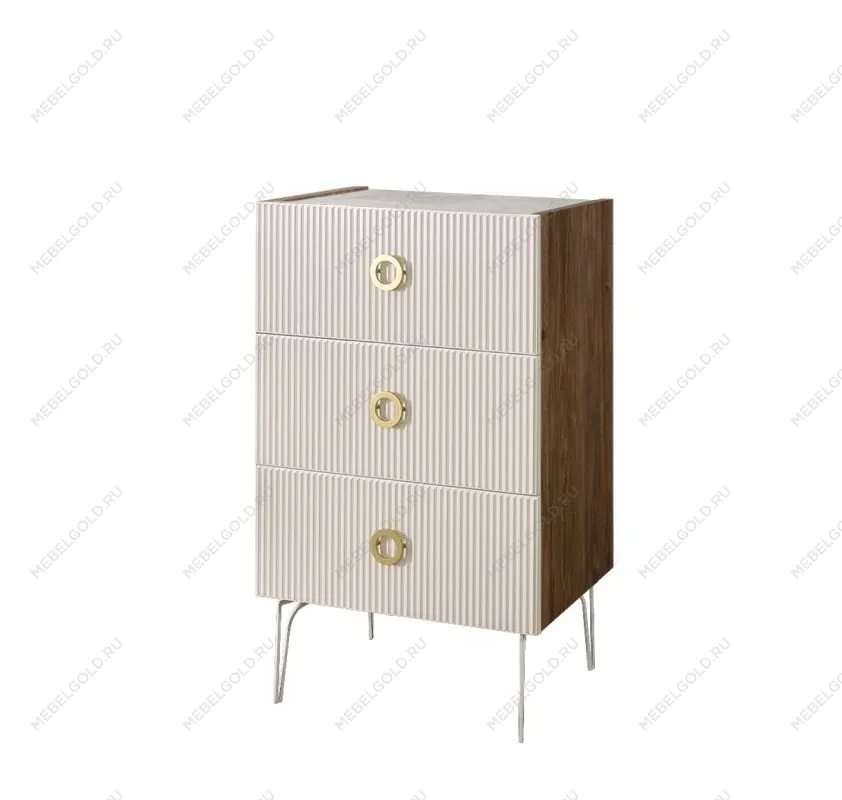 Комод Bogemia Woodline Fi (Слоновая кость) (Novabuk/Золото) БМКМ-1