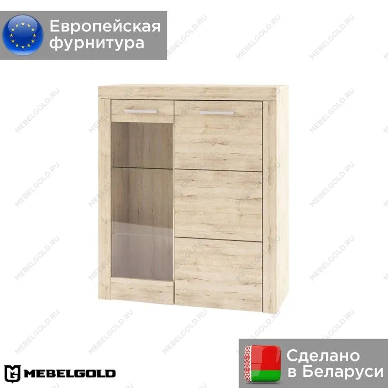 Шкаф с витриной Оскар 1V1D | изображение 1