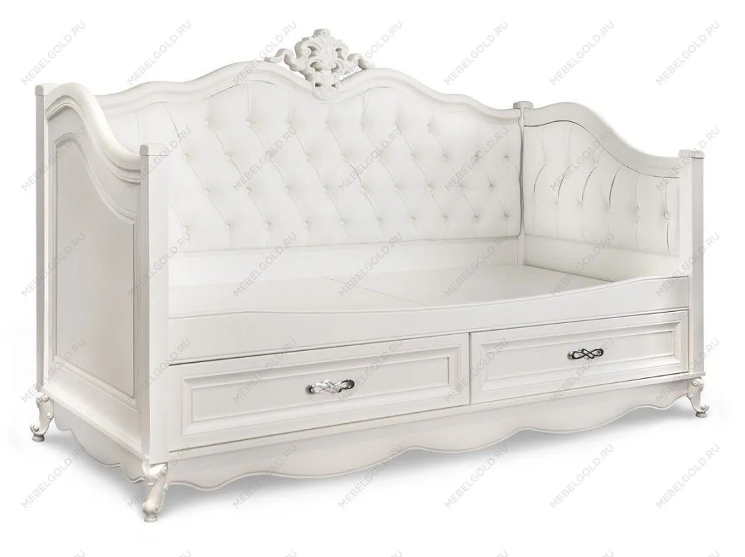 Диван кровать Мишель белый матовый