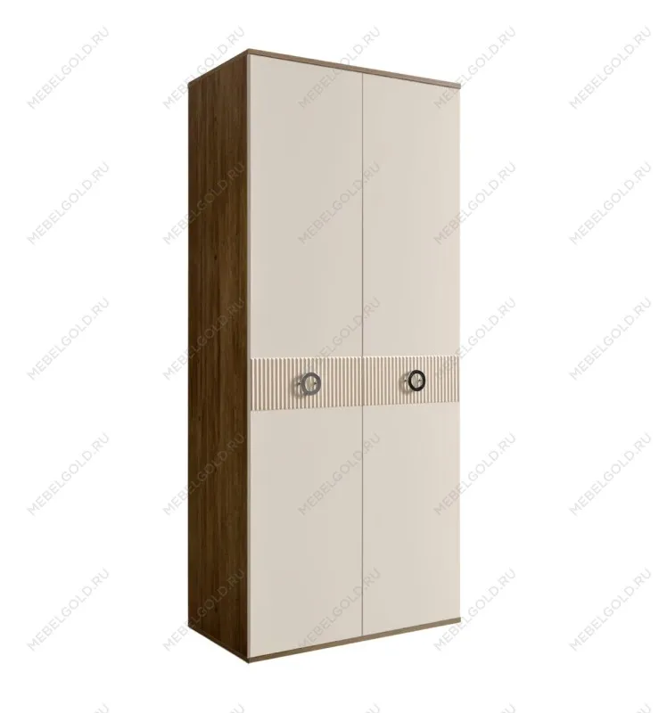 Шкаф 2-х дверный Bogemia Woodline Fi (Слоновая кость/Хром) БМШ2/2