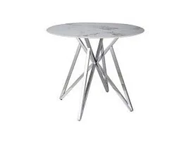 Стол обеденный Signal MURANO 90 (белый/хром)