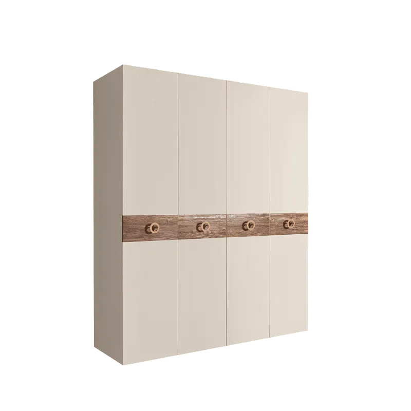 Шкаф 4-х дв. Bogemia Wood Fi (Слоновая кость/Золото) БМШ2/4(Wo)