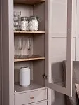 Шкаф с витриной Сага, 50х41х215 см, кашемир/ясень | изображение 15