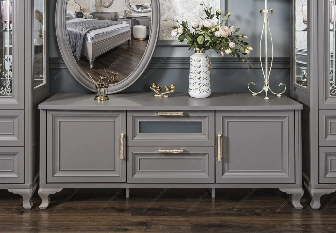 Тумба под телевизор Мокко серый камень - Выставка Балашиха | изображение 3