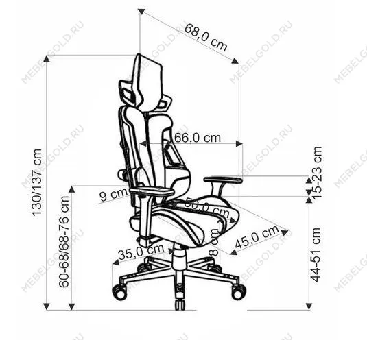 Кресло компьютерное Halmar NITRO 2 (красный/черный) | изображение 2