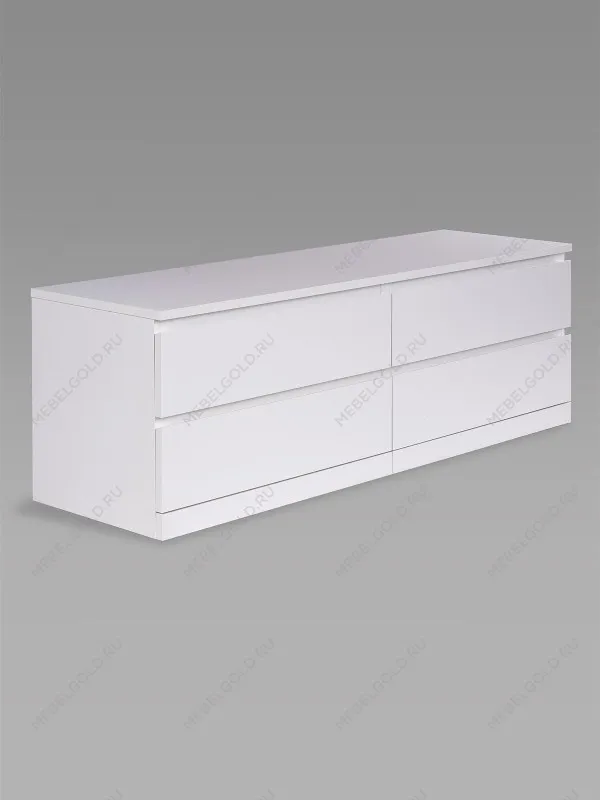 Комод Варма Прайм, 4 ящика, горизонтальный, 160х54х48 см, эмаль, белый | изображение 9