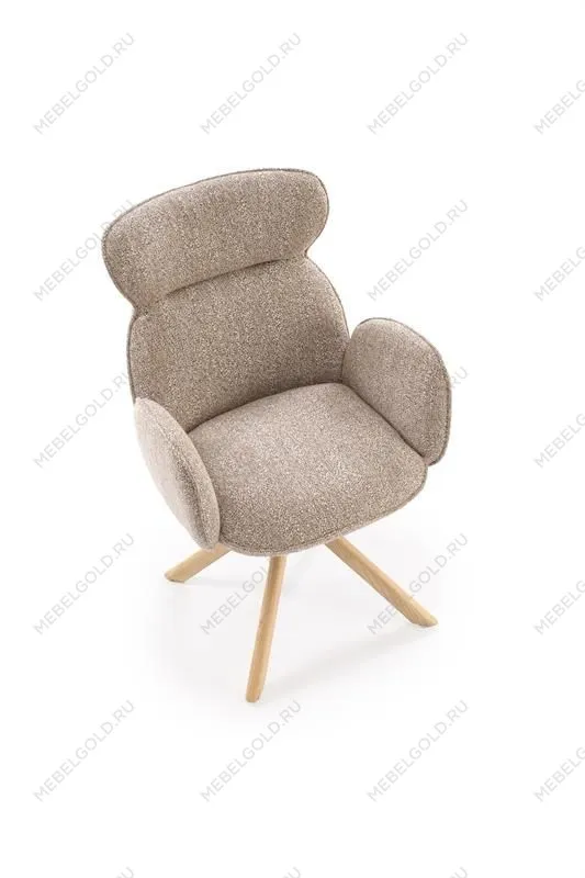 Стул кухонный Halmar K585 поворотный (темно-бежевый/дуб натуральный) | изображение 6