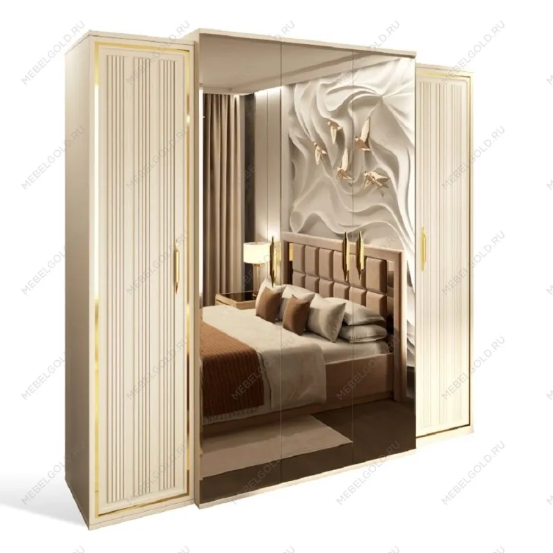 Шкаф Замира 5-дверный бежевый