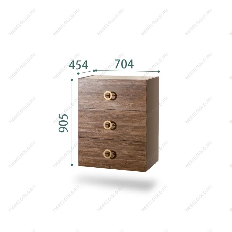 Комод Bogemia Fly Wood Fi (Мокка) (Novabuk/Золото) БМКМ-1