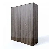 Шкаф 4-х дверный Римини (Орех империя/Серебро) РМШ2/4