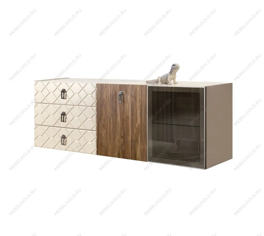 Комод 1.6м Bogemia Fly Wood Fa (Слоновая кость) (Lakobel/Хром) БМКМ-4[5][10]