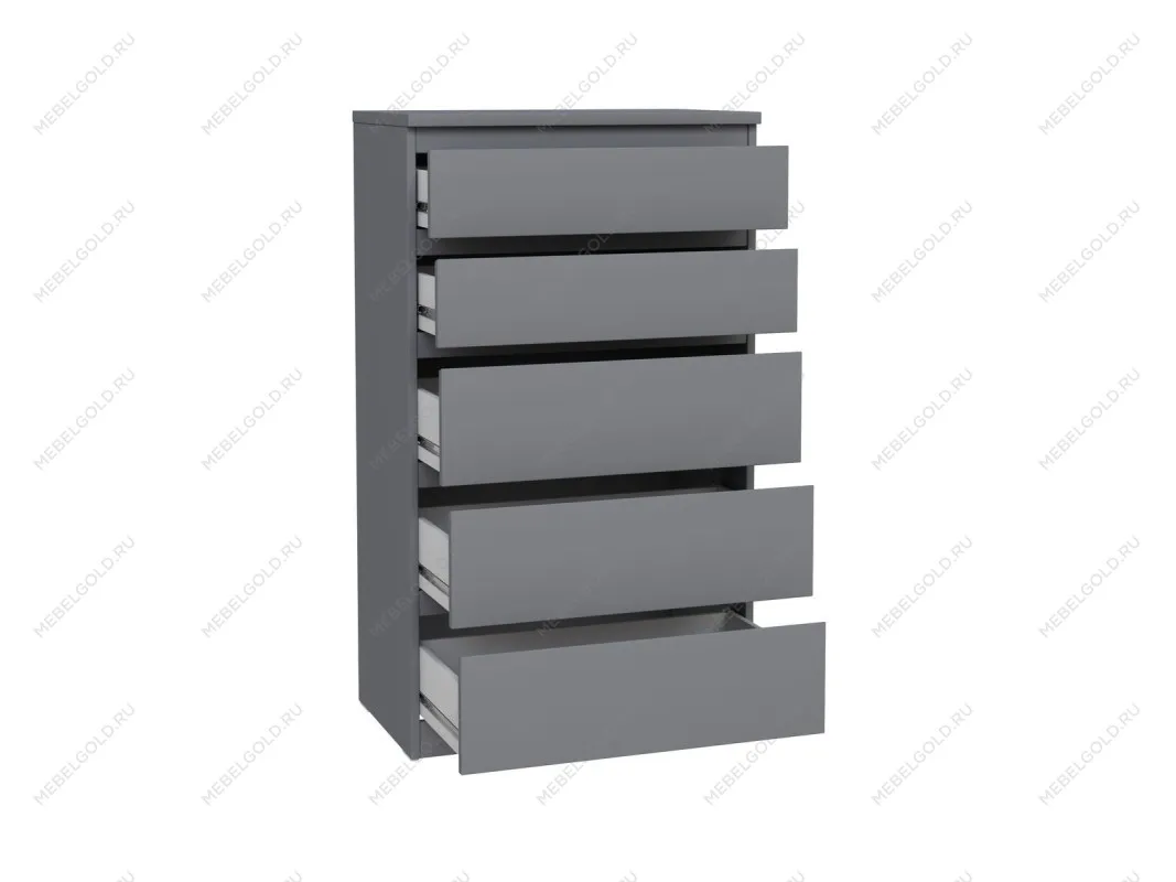 КАСТОР (KULLEN) комод ИКЕА / IKEA комод 5 ящиков серый | изображение 2