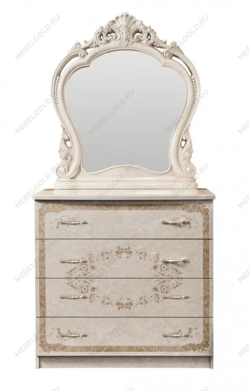 Комод Патрисия 4 ящика крем корень глянец - Выставка м. Марьина роща | изображение 1