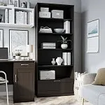 БРИМНЭС / СИРИУС Стеллаж ИКЕА / IKEA 1 ящик 78х190 Дуб Венге | изображение 4